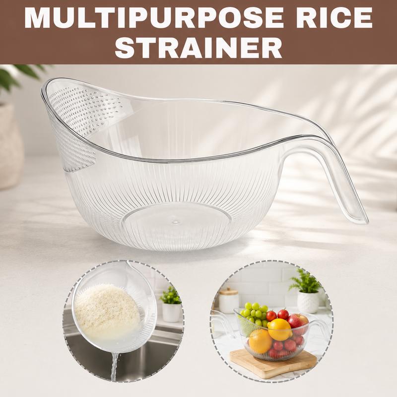 The Ultimate Multipurpose Rice Strainer: Wash, Drain & Store with Zero Mess!