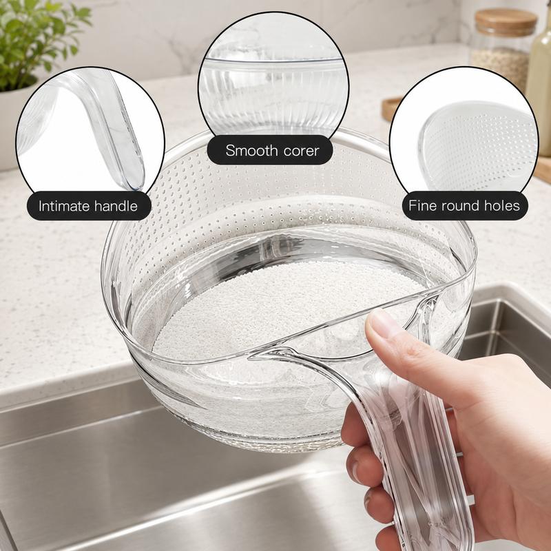 The Ultimate Multipurpose Rice Strainer: Wash, Drain & Store with Zero Mess!