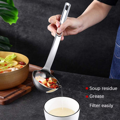 Stainless Steel Fat Separator Skimmer Soup Ladle for Kitchen Cooking