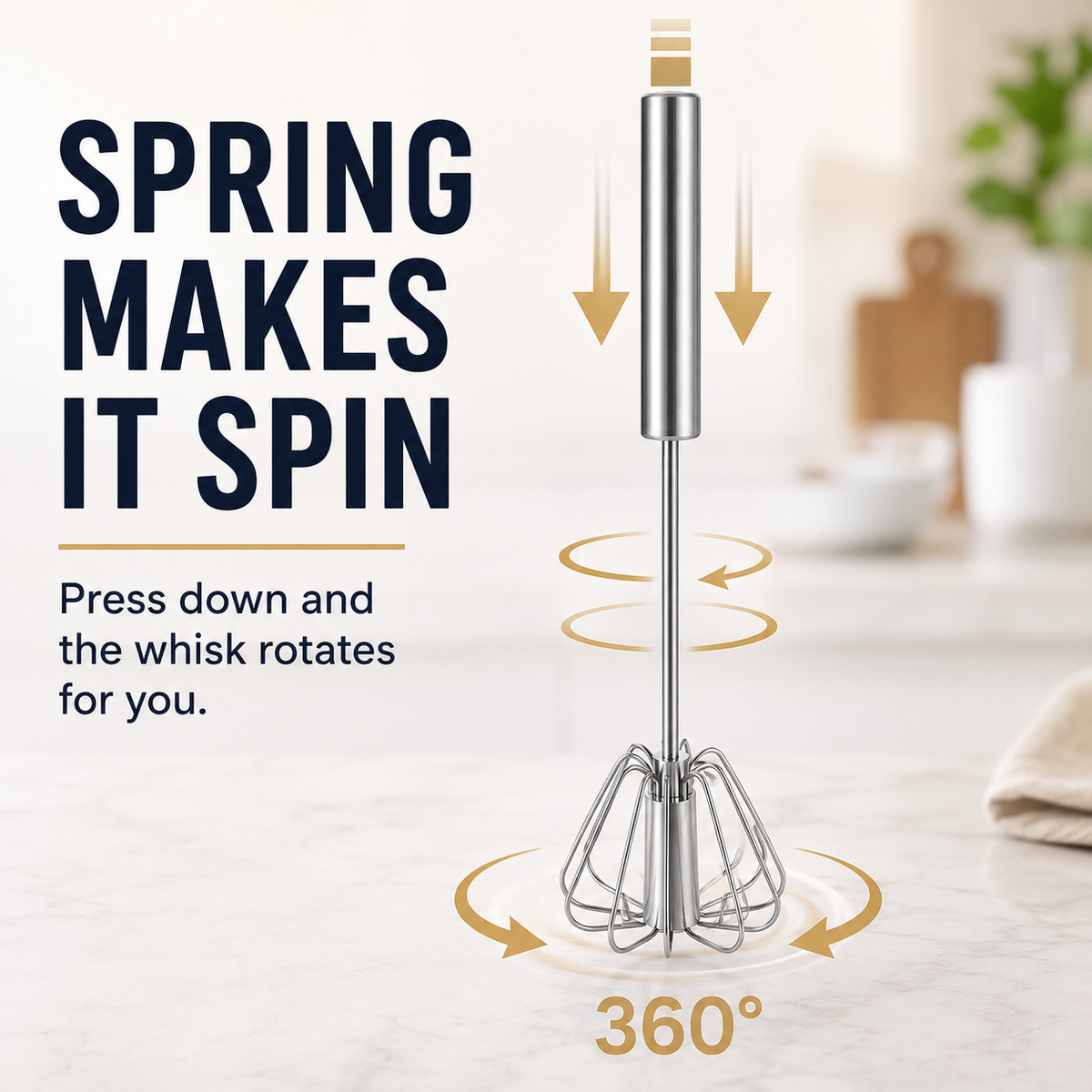 SpinPress Rotary Whisk