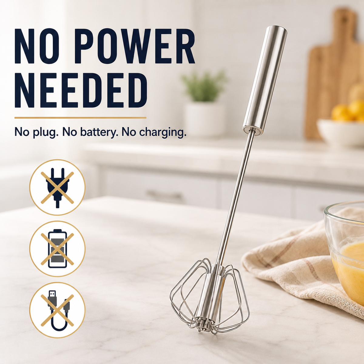 SpinPress Rotary Whisk