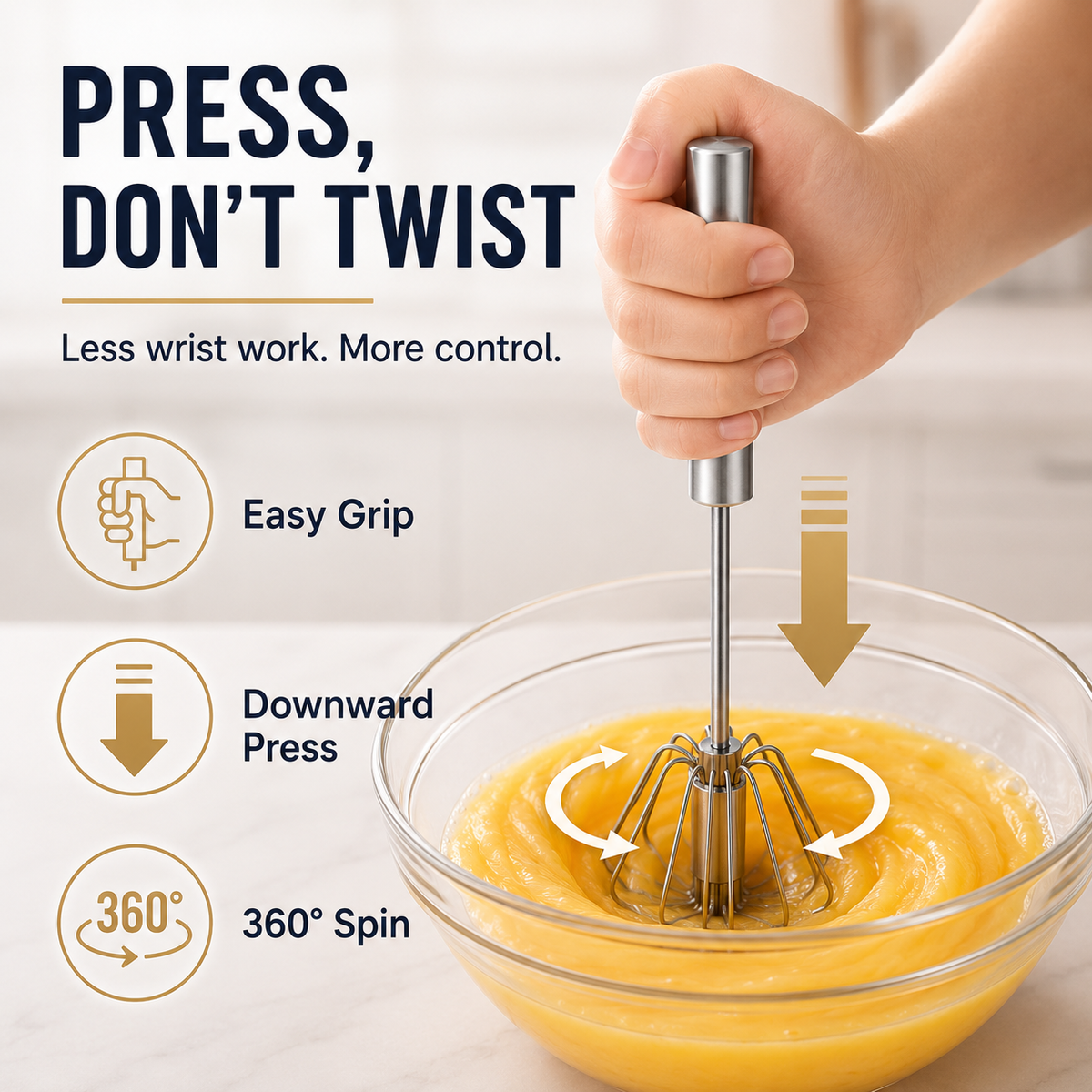 SpinPress Rotary Whisk