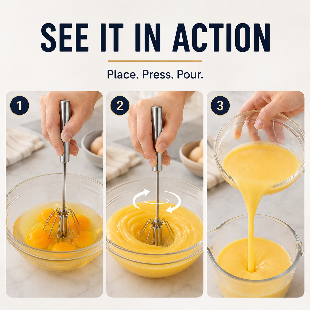 SpinPress Rotary Whisk
