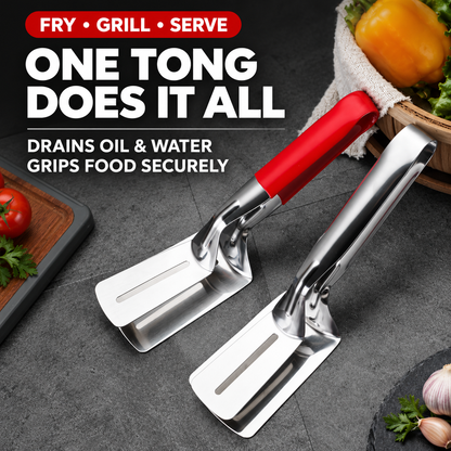 304 Stainless Steel Wide-Grip Kitchen Tongs