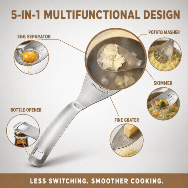 2-in-1 Magnetic Garlic Peeler & Ginger Scraper | Odor-Free Kitchen Tweezers & Root Prep Tool