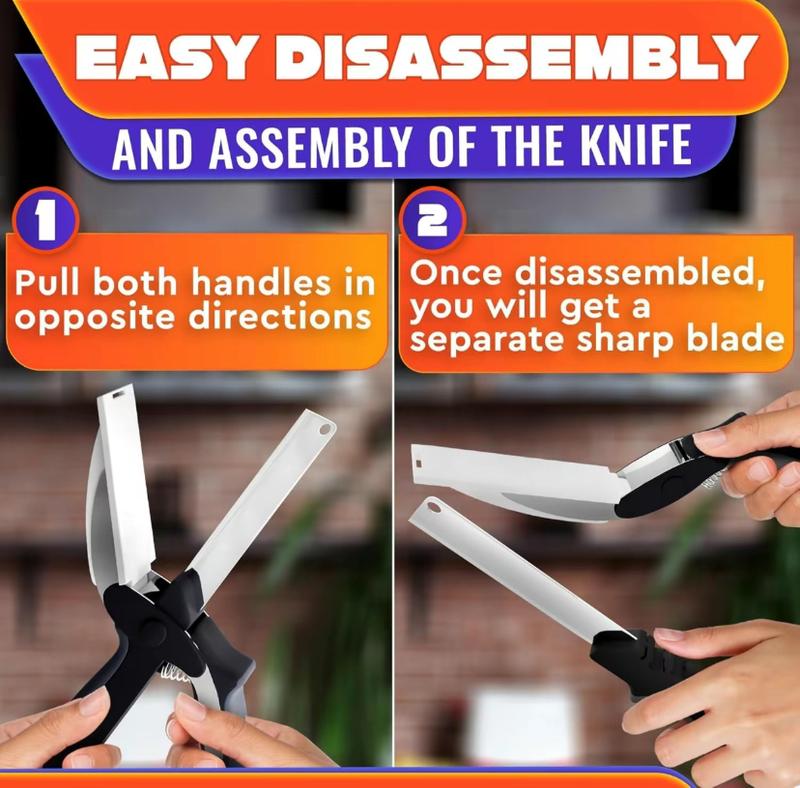 2-in-1 Clever Cutter: The Ultimate Kitchen Scissors with Built-in Cutting Board